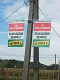 Plakaty referendalne rządu: „Nie ryzykujmy! Głosujmy NIE!”