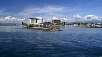 Widok portu od strony jeziora Biwa