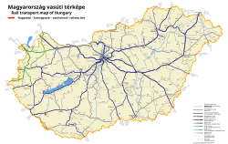 Mapa przebiegu linii kolejowej 38