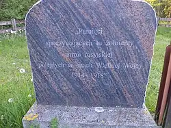 Napis na płycie pamiątkowej