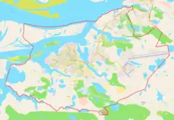 Mapa konturowa Narjan-Maru, w centrum znajduje się punkt z opisem „Narjan-Mar”