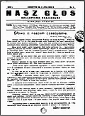 Nasz Głos - wydanie z 1932 r.