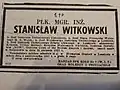 Nekrolog Stanisława Witkowskiego zawierający wykaz odznaczeń