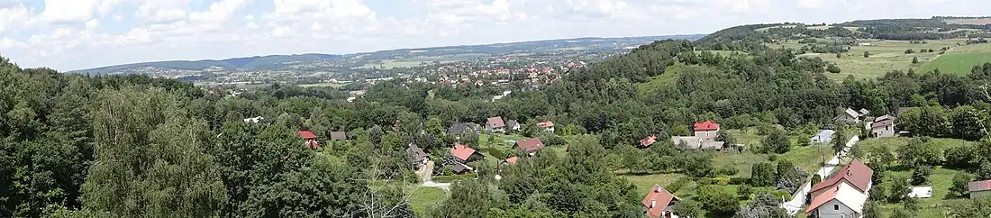 Fragment panoramy widokowej ze szczytu [Skały na Dębowej Górze