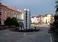Fontanna na rynku w Nowym Boguminie