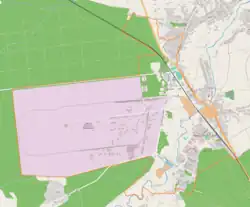 Mapa konturowa Nowej Sarzyny, na dole po prawej znajduje się punkt z opisem „Janda”