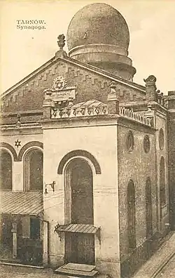 Nowa Synagoga w Tarnowie, dokończenie budowy (oddanie do użytku 1908)