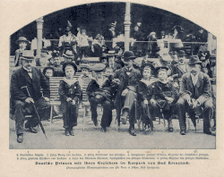 Członek rodu O’Byrnów wraz z młodymi książętami niemieckimi