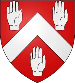 Wizerunek herbu należącego do gałęzi irlandzkiej