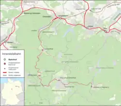 Mapa przebiegu linii kolejowej 1931