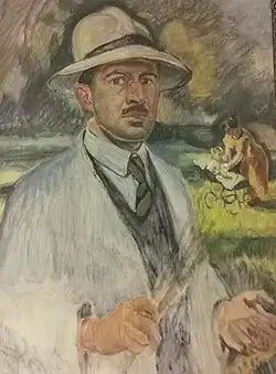 Stanisław Kopystyński - autoportret - obraz olejny