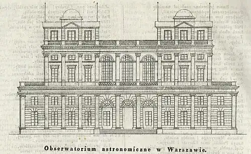 Plan fasady północnej z 1838