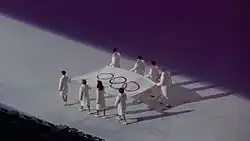 Ceremonia otwarcia Zimowych Igrzysk Olimpijskich 2014 – wniesienie flagi olimpijskiej na stadion