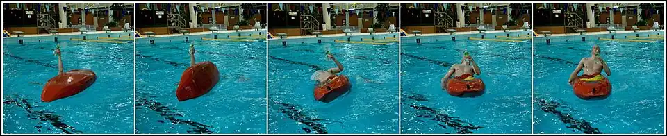 Eskimoska wykonana jedną ręką, bez wiosła