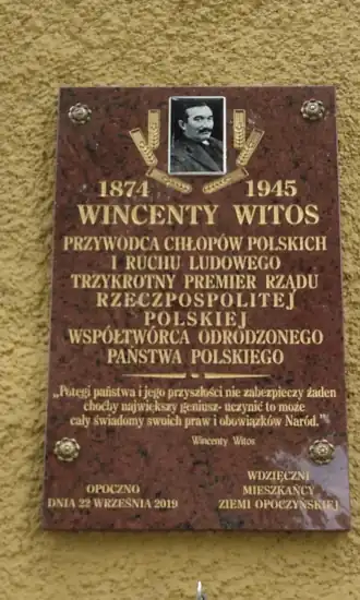 Tablica Wincentego Witosa w Opocznie