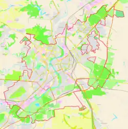 Mapa konturowa miasta Orzeł, w centrum znajduje się punkt z opisem „Orzeł”
