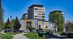 Wschodnia strona osiedla, bloki 13, 14, 15 i przychodnia