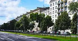 Widok osiedla od strony alei Solidarności