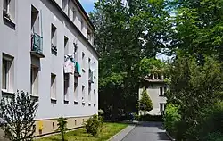 Wnętrze osiedla(os. Krakowiaków 23 i 31)