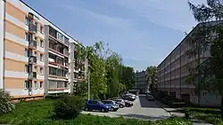 Bloki czteropiętrowe nr 18, 21 i 25 na osiedlu