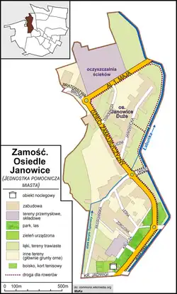 Ulica na planie osiedla Janowice