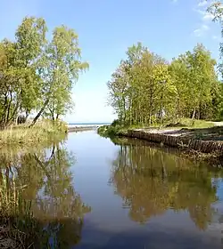 Struga Czarna Woda, przed ujściem do Bałtyku