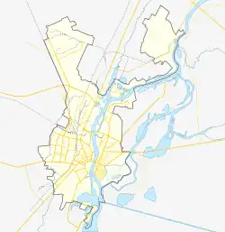 Mapa konturowa Nowogrodu Wielkiego, na dole znajduje się punkt z opisem „Nowogród Wielki”