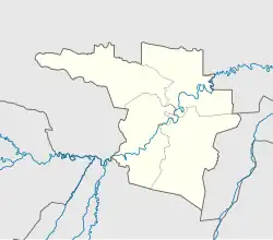 Mapa konturowa Groznego, u góry nieco na prawo znajduje się punkt z opisem „miejsce zdarzenia”