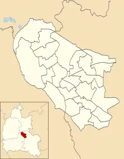 Mapa konturowa Oksfordu, w centrum znajduje się punkt z opisem „Kolegium Trójcy Świętej”