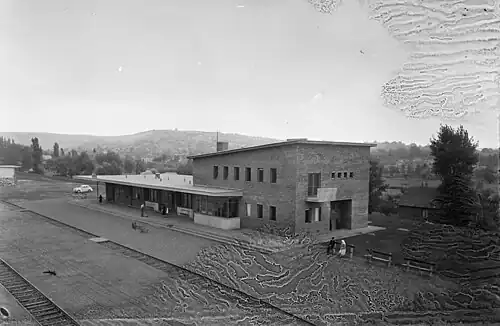 Stacja Pécel w 1950 roku