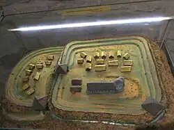 Gród w XI wieku z palatium króla Bolesława Chrobrego