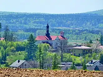 Widok z Bielin ul. Podlesie (niebieski szlak)
