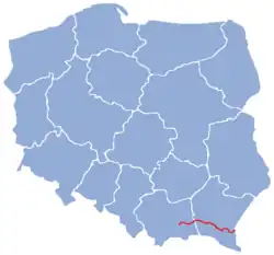 Mapa przebiegu linii kolejowej 108