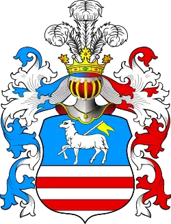 Gonfanon jako element szlacheckiego herbu Jagnię