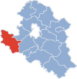 Położenie na mapie powiatu