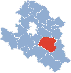 Położenie na mapie powiatu