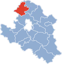 Położenie na mapie powiatu