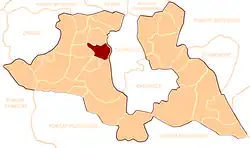 Położenie na mapie powiatu