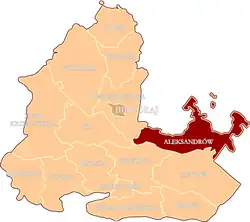 Położenie na mapie powiatu