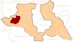Położenie na mapie powiatu