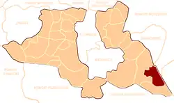 Położenie na mapie powiatu