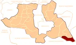 Położenie na mapie powiatu