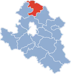 Położenie na mapie powiatu