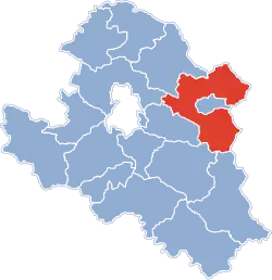 Położenie na mapie powiatu