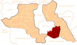 Położenie na mapie powiatu