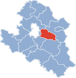 Położenie na mapie powiatu