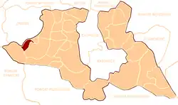 Położenie na mapie powiatu