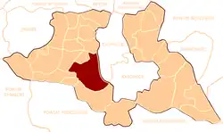 Położenie na mapie powiatu