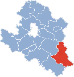 Położenie na mapie powiatu