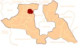 Położenie na mapie powiatu